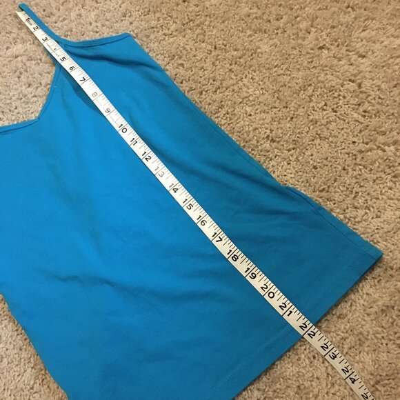 NWT Seductions Bright Aqua Blue Simple Cotton Camisole - Picture 13 of 13